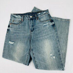 Blank NYC The Madison Crop Jeans SIze 26 Distressed  Light Wash High Rise